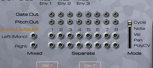 8x separate stereo outputs.