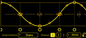 Editable wave sequence with start and end wave forms.